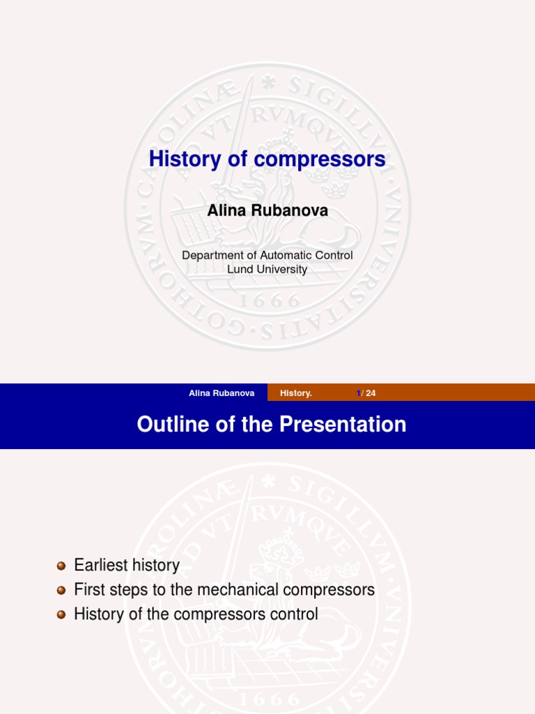 History of Compressor PDF Mechanical Engineering Gas Technologies