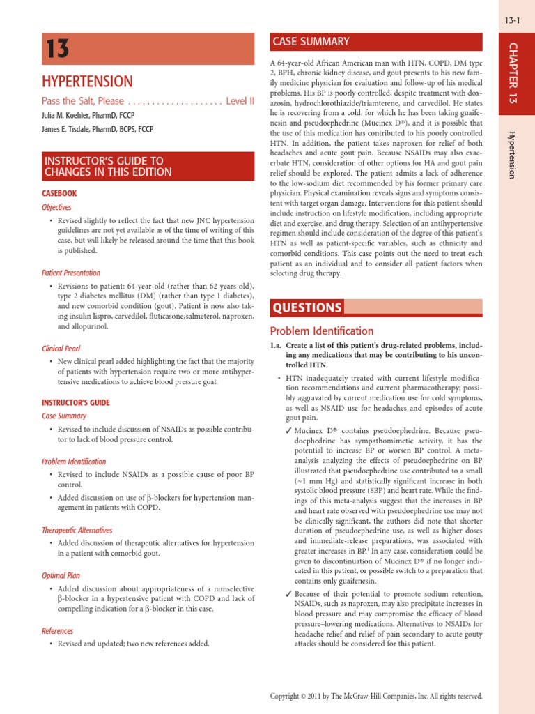 Ch013 001-007 Hypertension | PDF | Hypertension | Cardiovascular Diseases