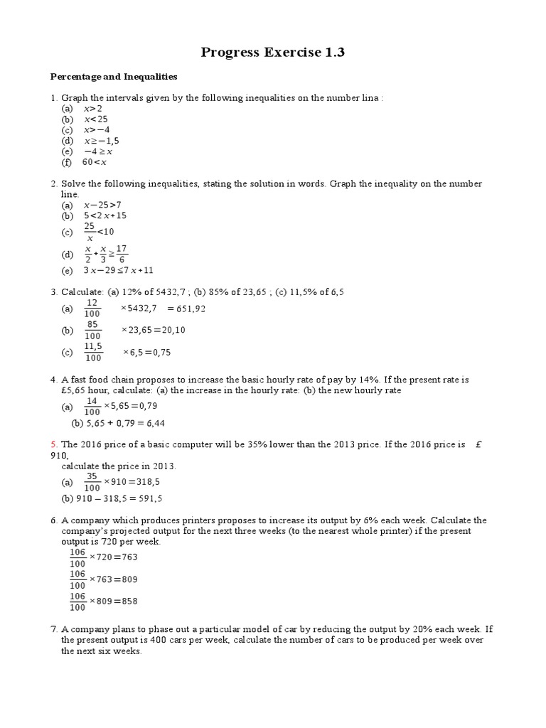 Progress Exercise 3 | PDF | Value Added Tax | Prices