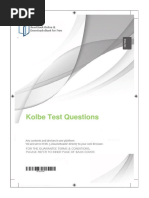 Kolbe Test Questions