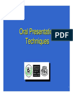 Oral Presentation Techniques PDF