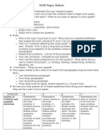 ngr paper rubric