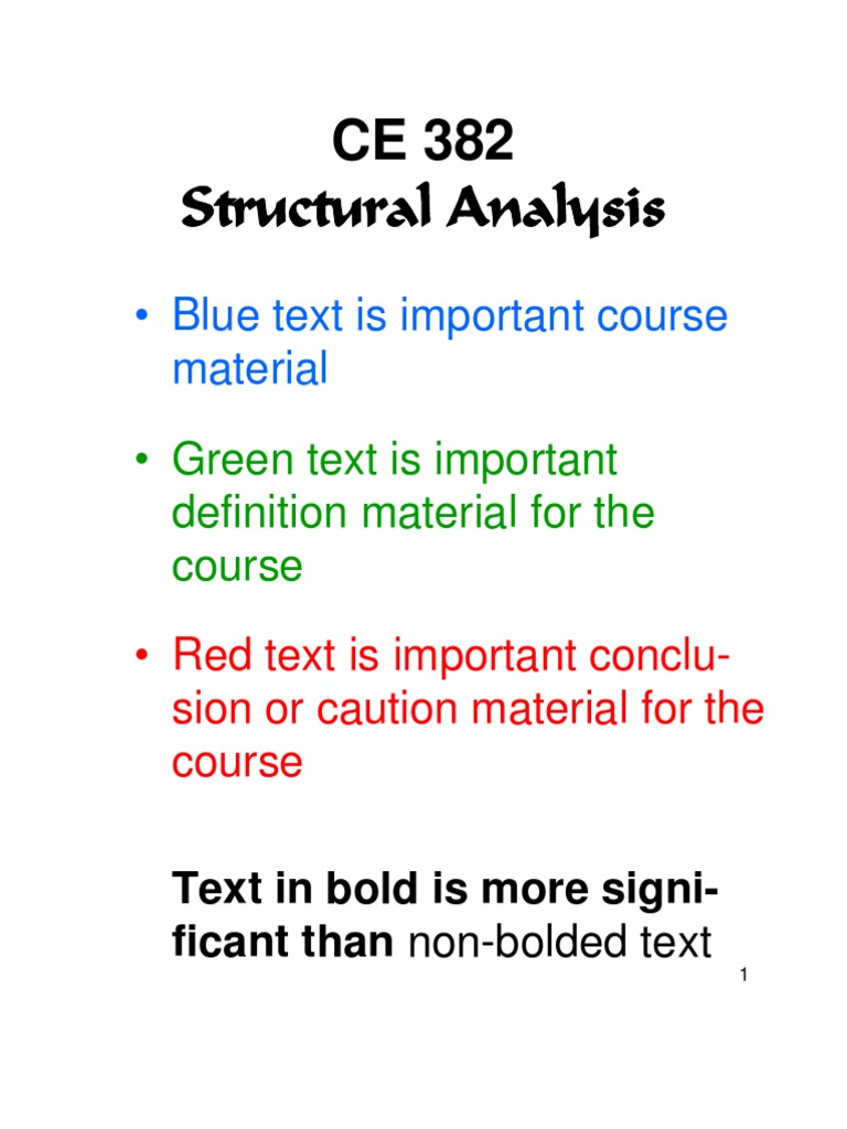 Structural Analysis Fundamentals | PDF | Structural Load | Structural ...