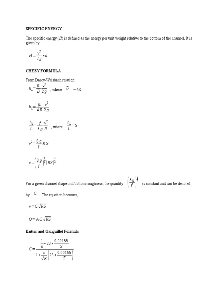 Formulas | PDF | Teaching Methods & Materials
