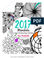 Mandala Coloring Calendar