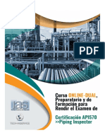 Curso ONLINE-DUAL Preparatorio y de Formación para Rendir El Examen para La Certificación API 570 - Piping Inspector PDF