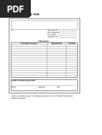 Simple Delivery Order Template Download