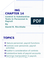 Auditing: Control & Substantive Tests in Personnel & Payroll by David N. Ricchiute