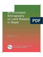 Annotated Bibliography On Land Research in Nepal (2011)