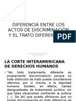 Diferencia Entre Los Actos de Discriminación y El Trato Diferenciado