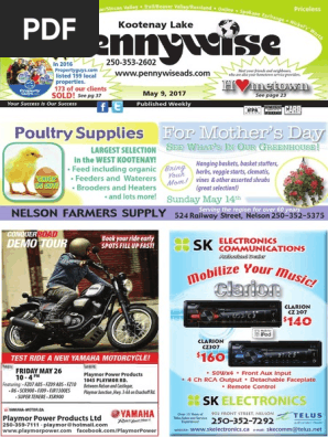 Kootenay Lake Pennywise May 9 2017 Advertising Business