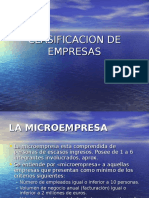 Clasificacion de Empresas