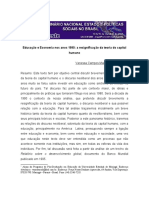 Educação e Economia Nos Anos 1990 A Resignificação Da Teoria Do Capital PDF