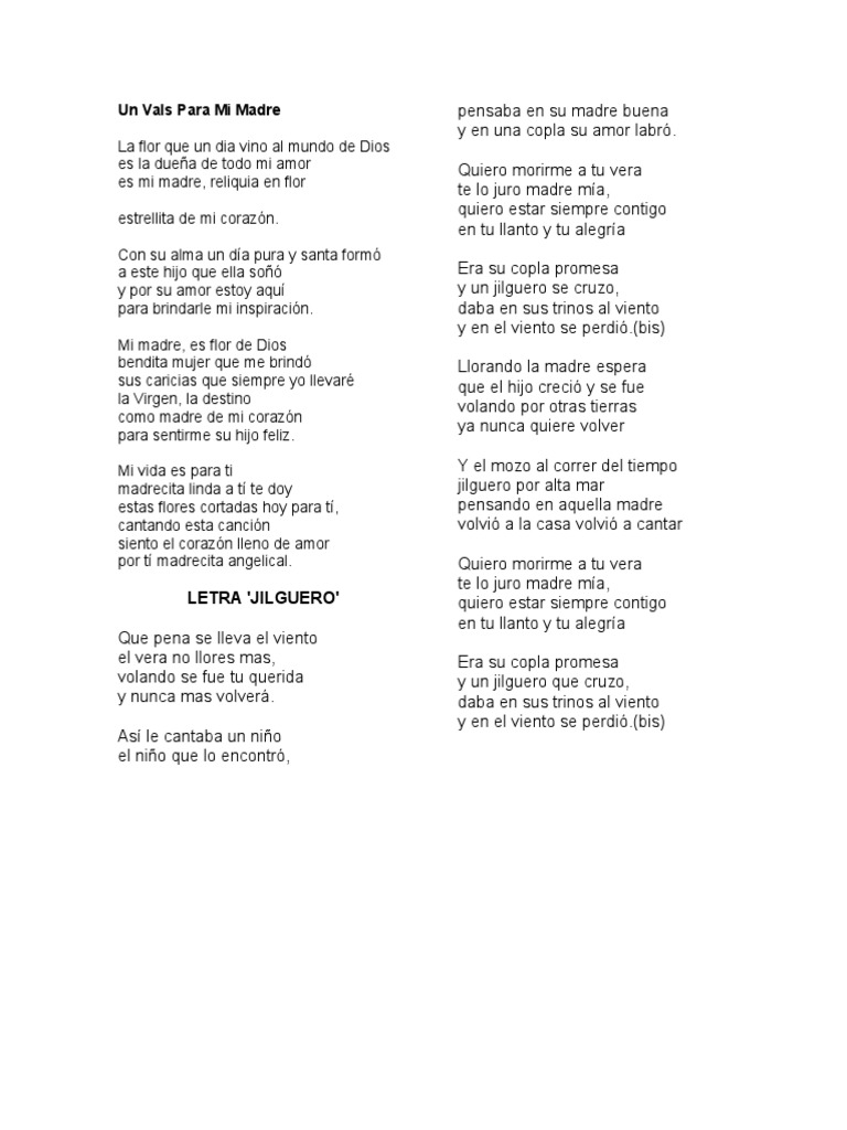 Un Vals Para Mi Madre Amor