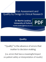 Quality Risk Management in Clinical Trial Design