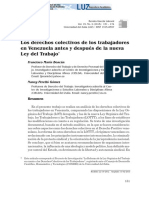 A. BT. Los Derechos Colectivos de Los Trabajadores en Venezuela Antes y Después de La Nueva Ley Del Trabajo. Venezuela