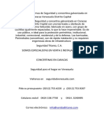 Servicios de Alarmas de Seguridad y Concertina Galvanizada en Caracas Venezuela Distrito Capital