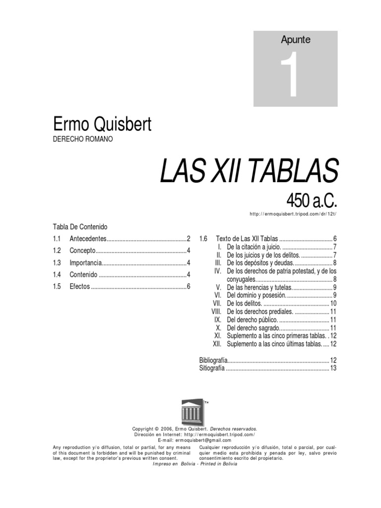 derecho romano ley de las XII tablas