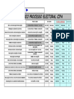 Calendário eleitoral CIPA com datas da posse atual gestão