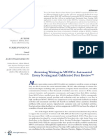 Assessing Writing in Moocs: Automated Essay Scoring and Calibrated Peer Review™