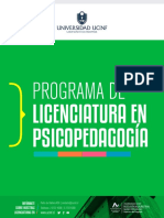 Informativo Licenciatura en Psicopedagogía