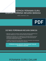 Implikasi Kepada Peranan Guru Sebagai Pembina Negara Bangsa