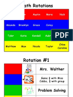 Second Grade Math Rotations