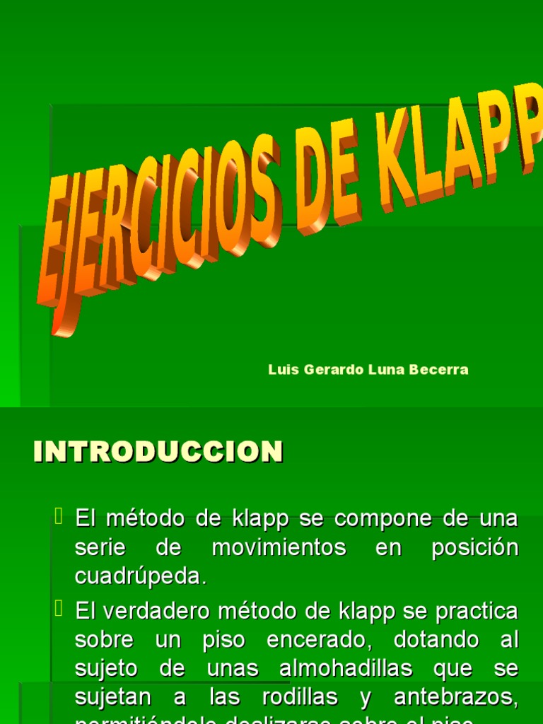 Método Klapp: Ejercicios para Escoliosis | PDF | Vértebra | Escoliosis