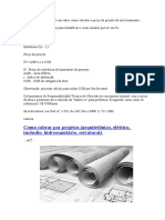 Calcular o Preço Do Projeto de Um Loteamento