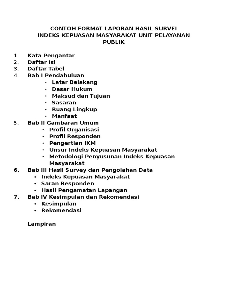 Contoh Format Laporan Ikm