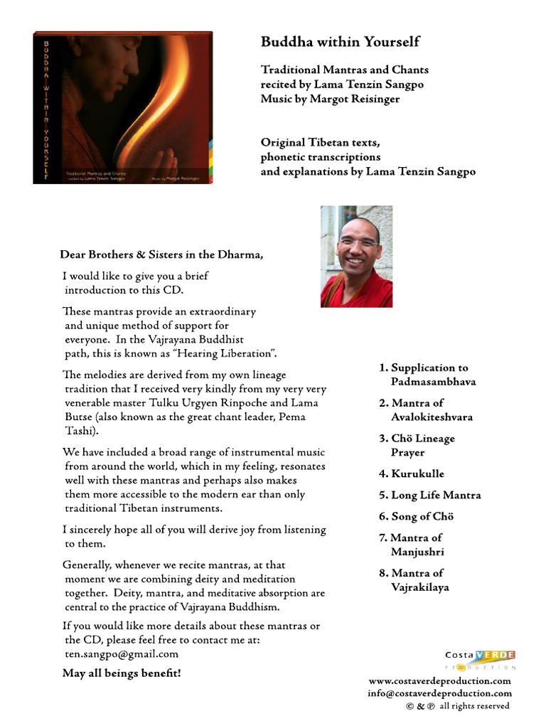 Buddha Within Yourself - Mantras and Chants PDF | PDF