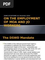 On the Employment of Moa and Jo Workers
