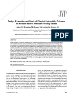 Design, Evaluation and Study of Effect of Hydrophilic Polymers On Release Rate of Antiulcer Floating Tablets