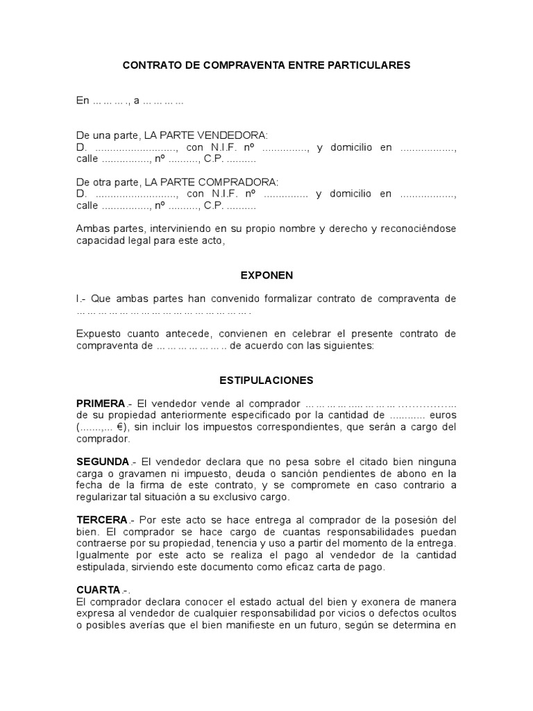 Contrato de Compra y Venta de Un Terreno Instituciones
