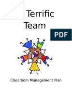 A Terrific Team: Classroom Management Plan