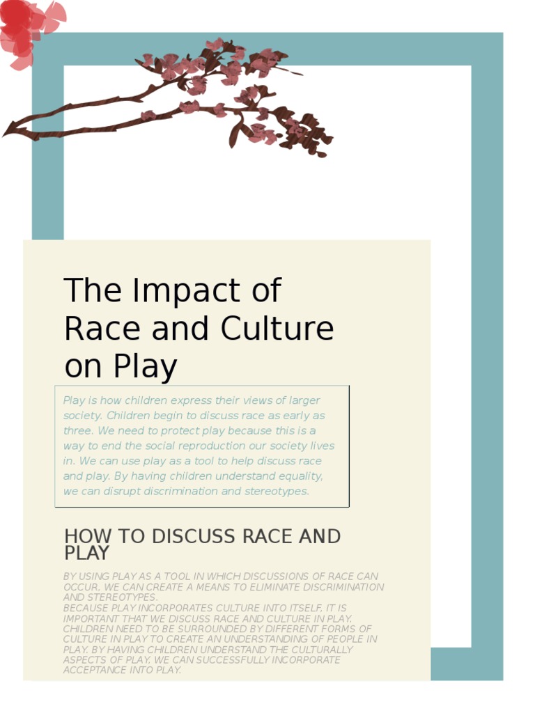 Race and Culture's Role in Play | PDF