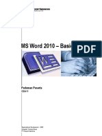 Student Guide - Indo (GSA11) - MS Word 2010