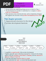 This Chapter Presents:: To Make A Profit For Its Shareholders. Product Development Process (PDP)