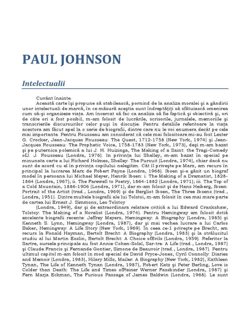 Paul Johnson Intelectualii Activ Pdf
