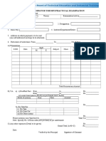 Bill Form For Theory/Practical Examination