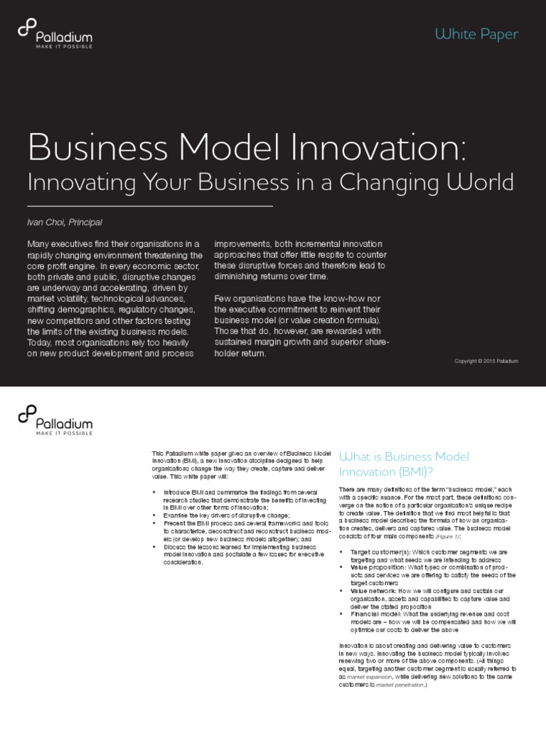 Business Model Innovation:: Innovating Your Business in A Changing ...