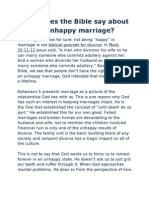 What Does the Bible Say About an Unhappy Marriage