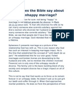 What Does The Bible Say About An Unhappy Marriage