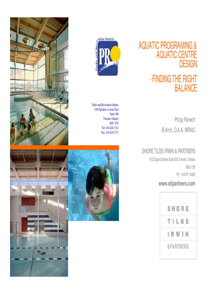 Aquatic Centre Design and Programming Guide | PDF | Swimming Pool ...