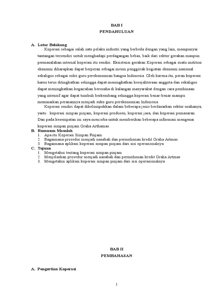 Makalah Koperasi Simpan Pinjam