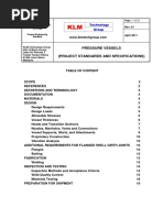 Pressure Vessels (Project Standards and Specifications) : Page: 1 of 21