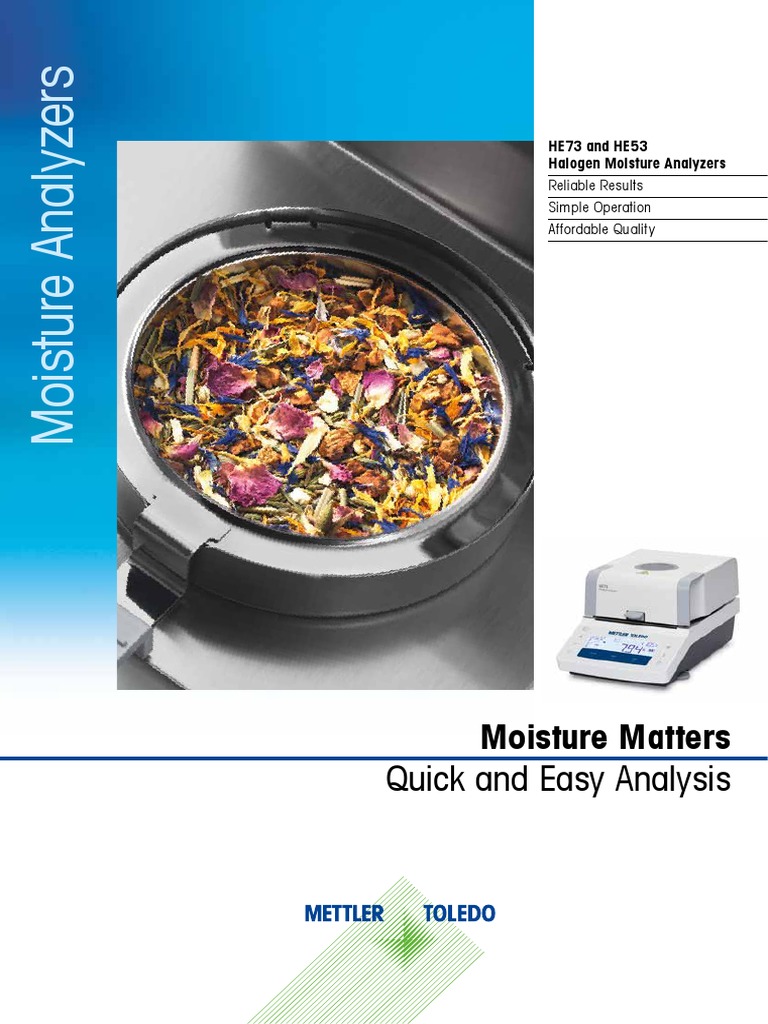 Brochure HE53 HE73 Moisture Analyzer PDF Science Technology