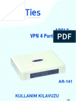 AirTies AR-141 ADSL2+ VPN 4 Portlu Modem - Kullanım Kılavuzu Turkish)