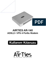 AirTies AR-140 ADSL2+ VPN 4 Portlu Modem - Kullanım Kılavuzu (Turkish)