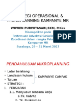 Strategi Operasional Dan Microplanning Kampanye MR